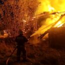 В Весьегонском округе дотла сгорел нежилой дом